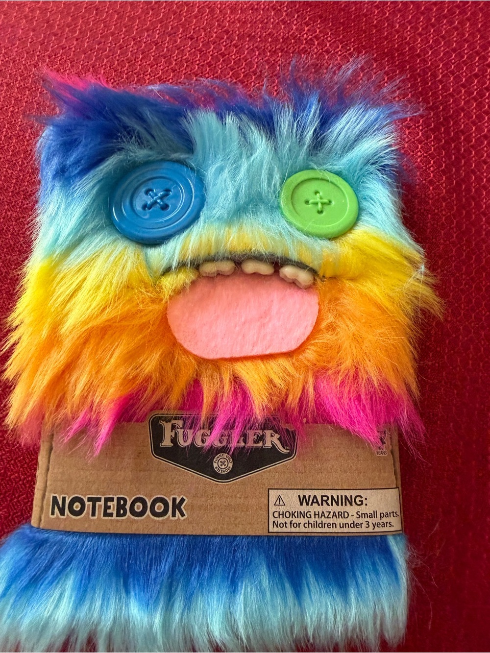 New Fuggler Lined Notebook 6" x 4" Oogah Boogah Rainbow Fluffy Fur A5 Teeth 70pg